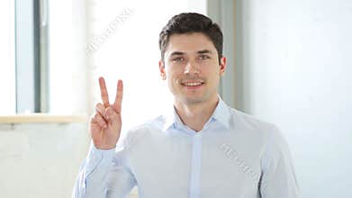 Victory, Successful Man in Office, Indoor