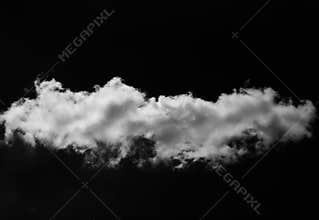 White cloud on black