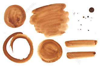 Watercolor brown extra design elements