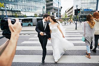 Wedding day photoshoot in old city