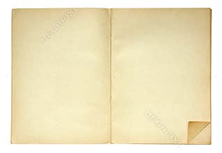 Open book with folded page corner