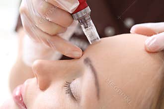 Needle mesotherapy treatment aesthetic