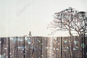 Hiking - double exposure