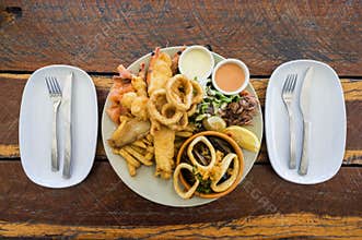Seafood platter