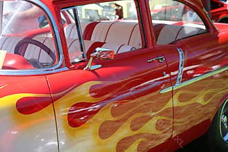 Painted Flames on Car