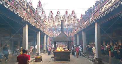 Pilgrims pagoda Lunar New Year`s Day