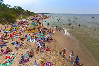 People on the beach-Poland-Baltic sea