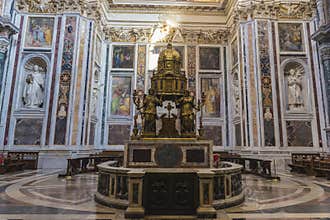 Interior of the Basilica di Santa Maria Maggiore in Rome, Italy.