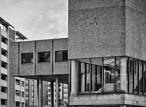 Old concrete building details