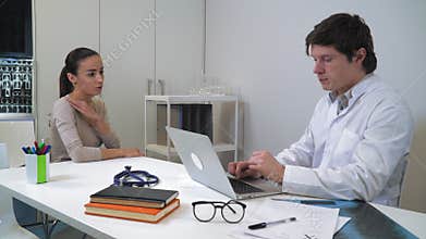 Doctor giving consultation in hospital