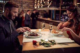 Dinner for couple-concept