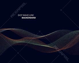 A Elegant abstract vector dot wave line futuristic style background template