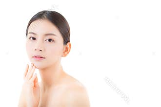 Beautiful girl with makeup, woman and skin care concept.