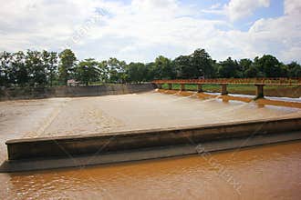 Small dam in ping river. For Increase Level of Water to canal for Agricultrue Area