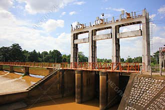 Small dam in ping river. For Increase Level of Water to canal for Agricultrue Area