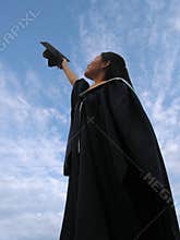 Successful female graduate