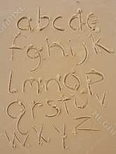 The Alphabet in sand