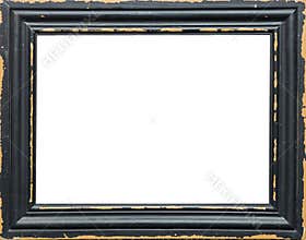 Classic empty picture frame isolated on white background
