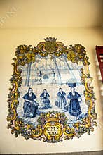 Tiles or azulejos decorating the Market, the Mercado dos Lavradores or the Market of the Workers