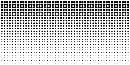 Gradient halftone dots background, horizontal template using halftone dots pattern. Vector illustration