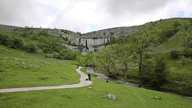 Malham Cove Yorkshire Dales National Park England UK visitor attraction