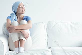 Joyful breast cancer survivor
