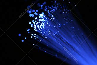 Blue Fiber Optic Cable
