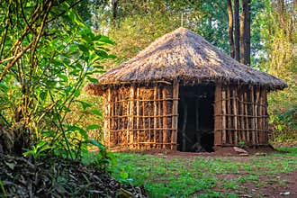 Traditional tribal Kenyan rural house, Kenya, Nairobi