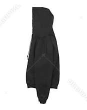Blank hoodie sweatshirt color black side arm view