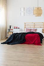 Black and red interior accents