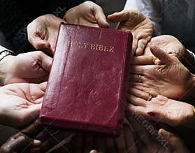 Group of christianity people praying hope together