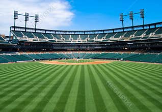 Baseball Stadium Outfield View