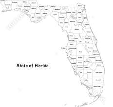 Map of Florida state