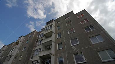 Typical socialist block of flats in Vilnius, Lithuania. East Europe.