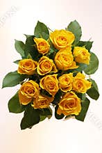 bunch of yellow roses