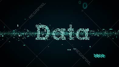 Binary Keywords Data Blue