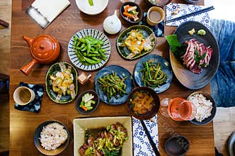 Japanese food at the restaurant