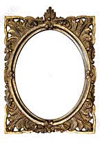 Dirty Old Ornamented Oval Picture Frame w/ Path