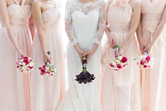 Bride and Bridesmaids