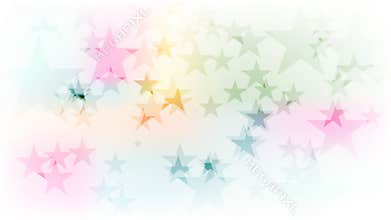 Colorful sparkling stars video animation