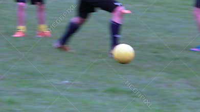 Men play football