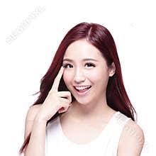 Smile eye care woman