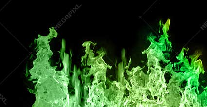Green flames