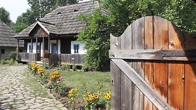 Romanian household - wooden houses