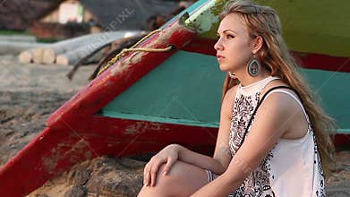 young beautiful blonde girl