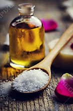 Sea salt and aromatic oil