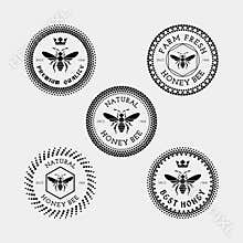 Bee label and badge