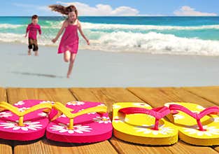 Kids Running Towards Dock