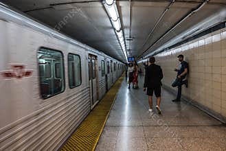 Toronto Underground Subway Station and Travelers