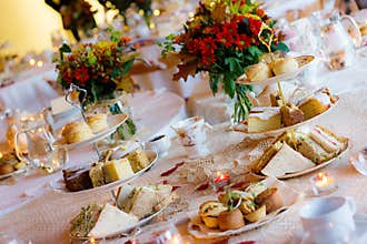 Afternoon Tea Service. Traditional English Luxury